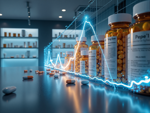 未来发展规划图,现代化药店概念图,科技感背景